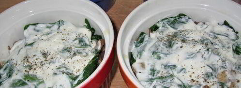 грибы, запеченные со шпинатом и яйцом. Шаг 9