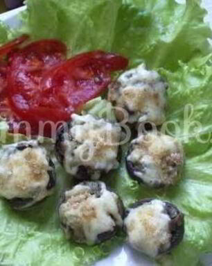 Грибы запеченные в духовке под сыром