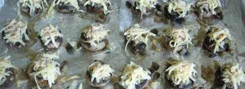 грибы запеченные в духовке под сыром. Шаг 20