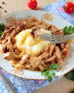 Лисички жареные в сметане