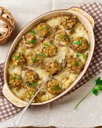 Шампиньоны, фаршированные хрустящими бородинскими отрубями