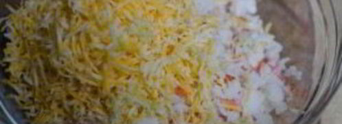 шампиньоны фаршированные крабовыми палочками. Шаг 3