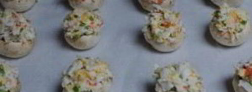 шампиньоны фаршированные крабовыми палочками. Шаг 6