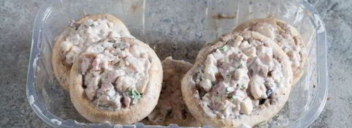 шампиньоны, фаршированные креветками. Шаг 6