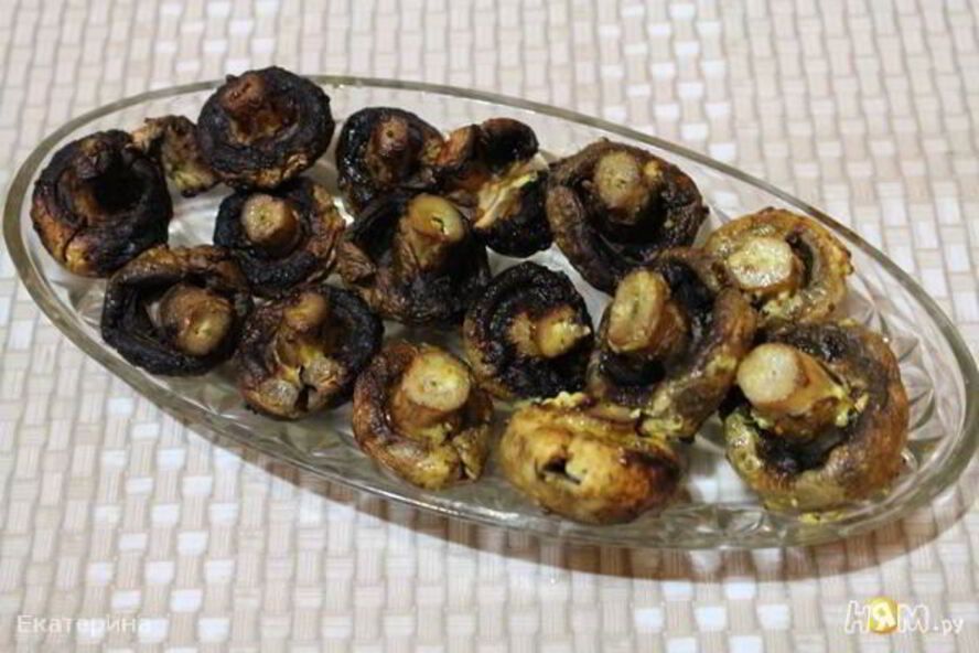 Рецепт шампиньонов на мангале
