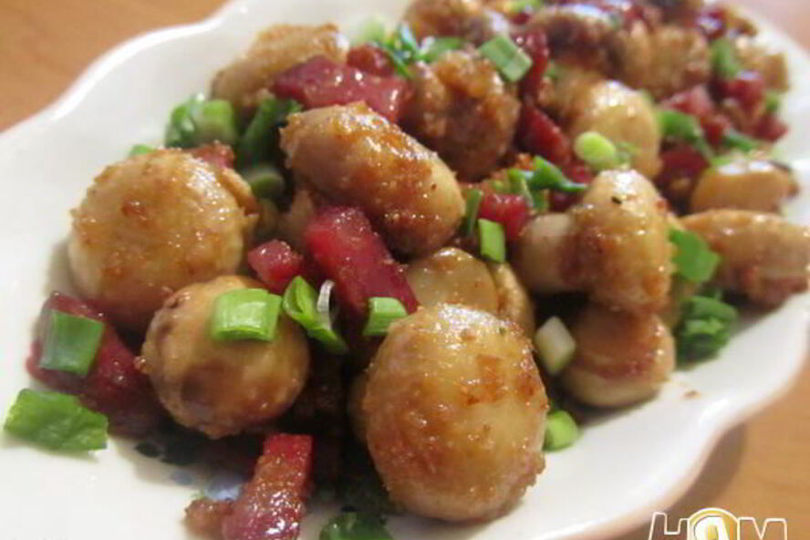 Рецепт шампиньонов с чесноком