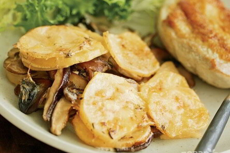 Рецепт шампиньонов с картошкой в духовке
