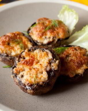 Шампиньоны с плавленым сыром