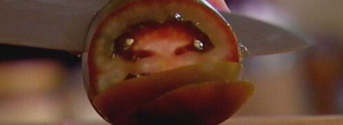 шампиньоны с зеленым помидором, жаренным в кляре. Шаг 8