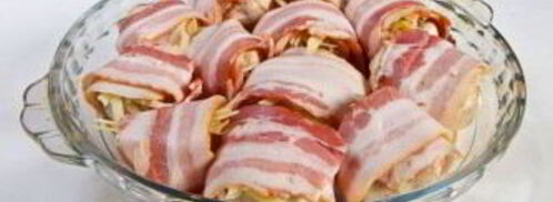 шампиньоны в беконе в духовке. Шаг 4