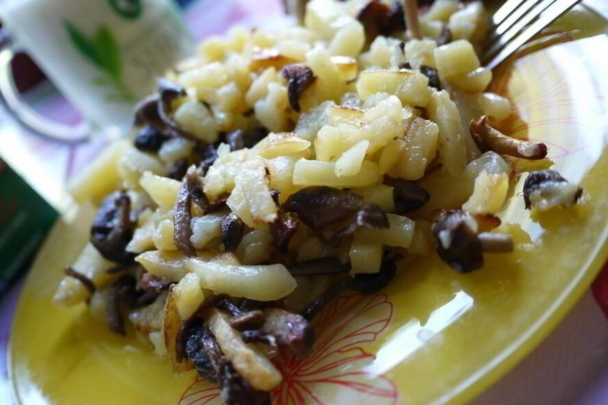 Рецепт жареных опят с картошкой