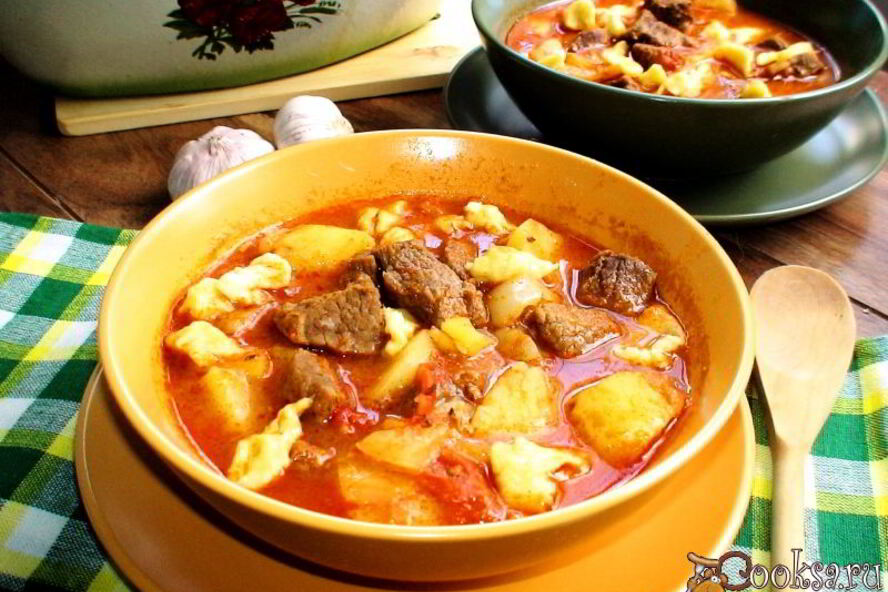 Рецепт будапештского гуляша с чапетками