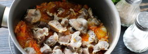 гуляш из куриных желудков. Шаг 10