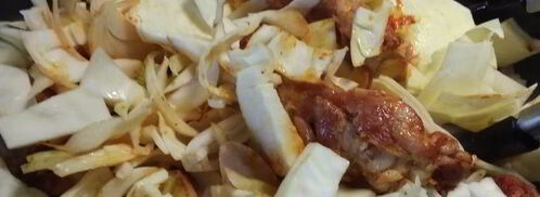 гуляш из курицы со свежей капустой. Шаг 3