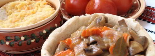 гуляш из шампиньонов с луком и морковью. Шаг 5