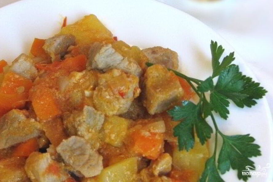 Рецепт гуляша с кабачками