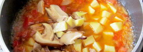 постный суп-гуляш с грибами по-венгерски. Шаг 5