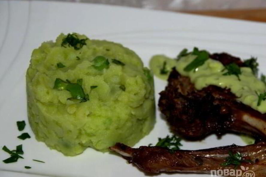 Рецепт картофельного пюре с горошком