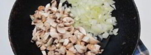 картофельное пюре с шампиньонами. Шаг 2