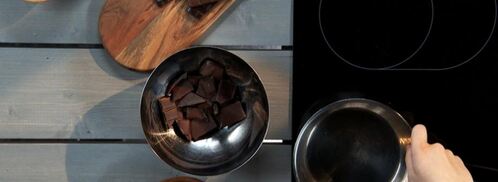 картофельные кубики с шоколадом и мандариновым пюре. Шаг 2