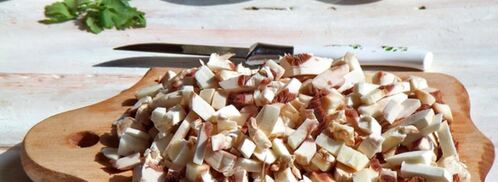 картофельные ньокки с грибным соусом. Шаг 5