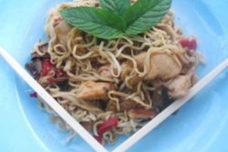 Рецепт китайской лапши с курицей и овощами