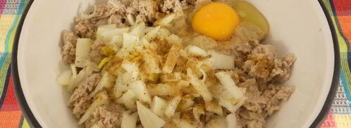 котлеты рыбные с начинкой в овсяной панировке. Шаг 2