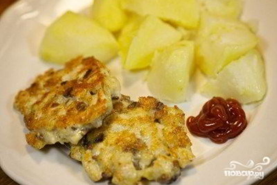 Рецепт куриных котлет с грибами