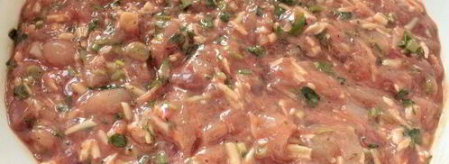 рубленые котлеты из куриного филе и печени. Шаг 3