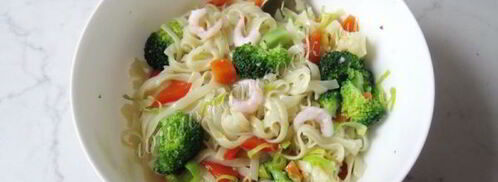 лапша с креветками и овощами. Шаг 10