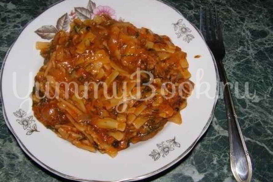 Рецепт лапши в мясном соусе