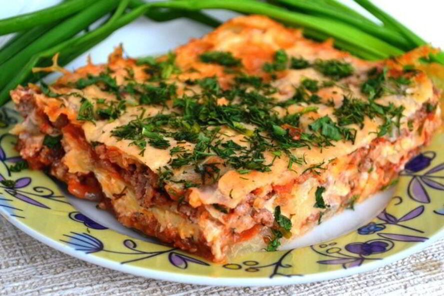 Рецепт капустной лазанья
