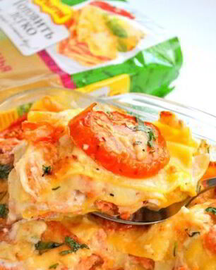 Лазанья с форелью