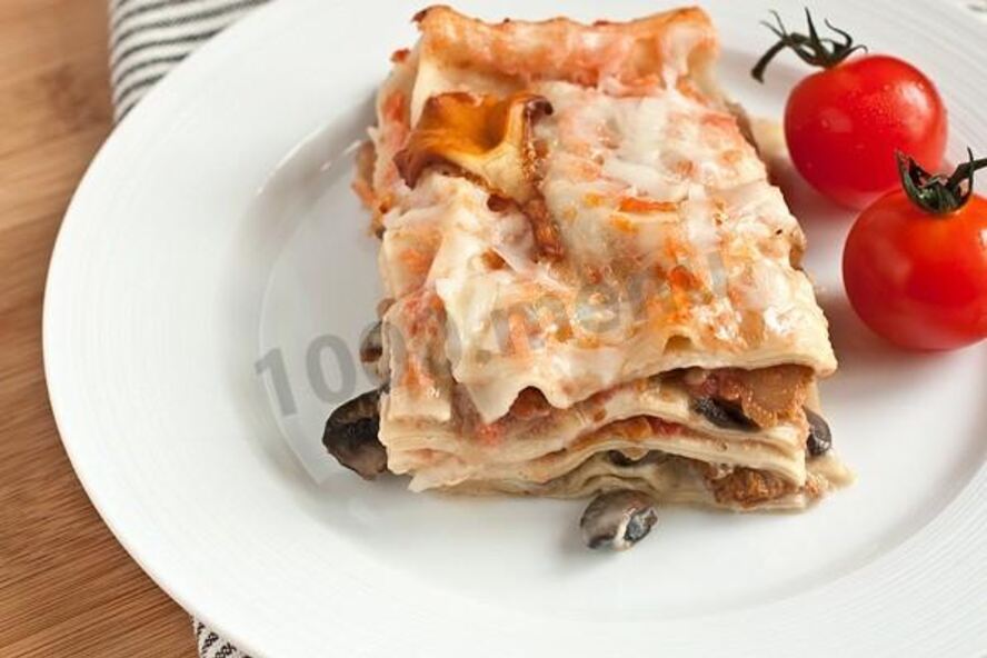 Рецепт лазаний с сыром и грибами