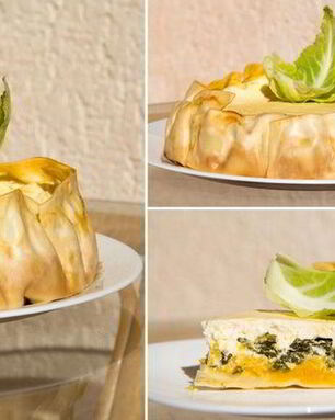 Лазанья с тыквой, шпинатом и рикоттой