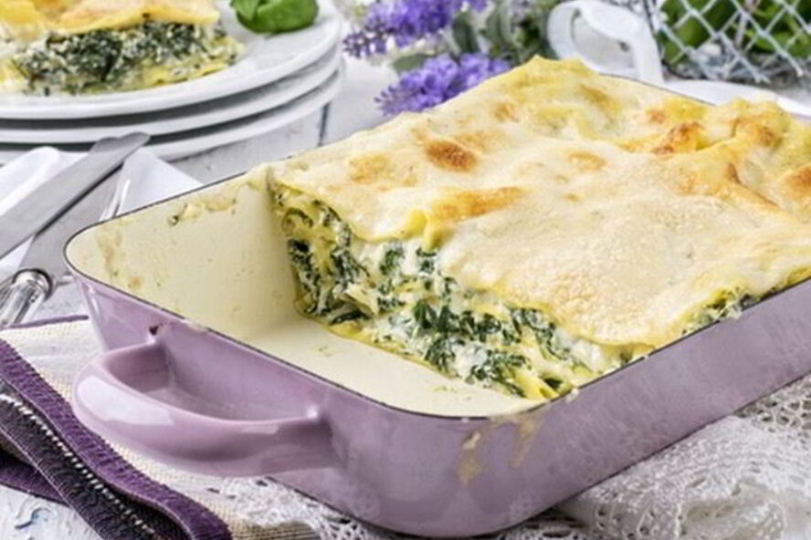 Рецепт лазаний со шпинатом и соусом бешамель