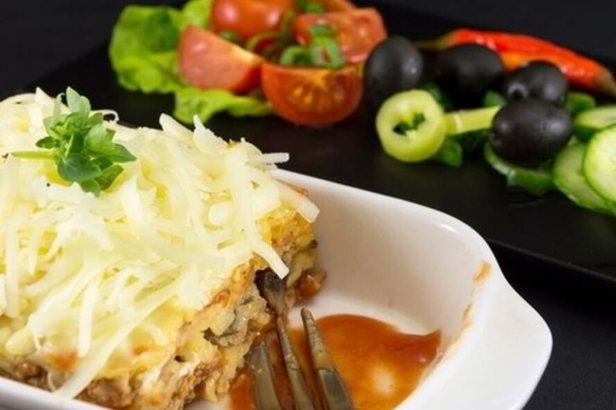 Рецепт сытной овощной лазанья