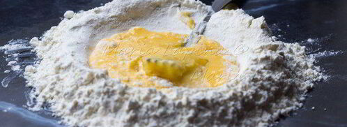 домашняя паста паппарделле с соусом из мяса и баклажанов. Шаг 4