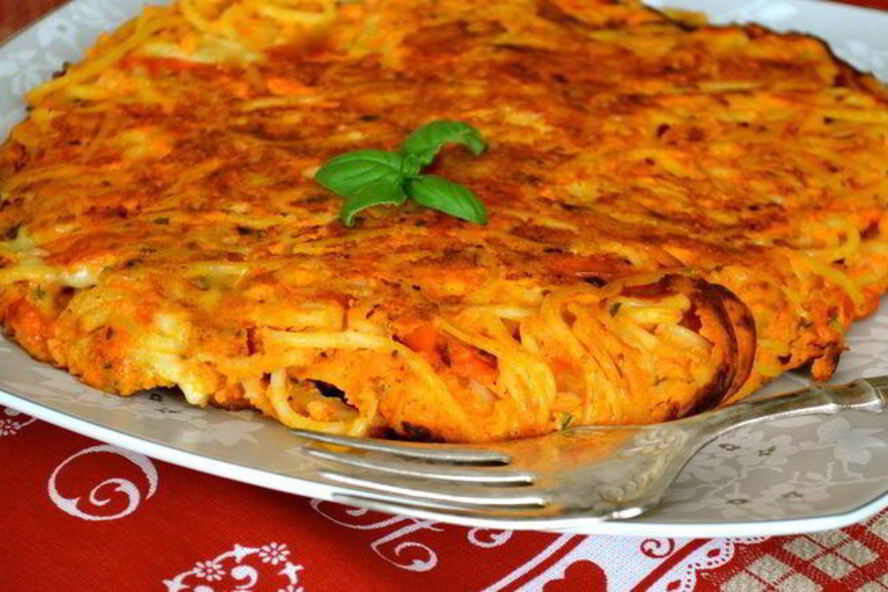 Рецепт фриттаты из спагетти