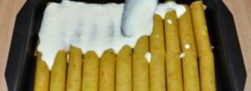 каннеллони с фаршем под соусом бешамель. Шаг 7