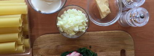 каннеллони с рикоттой и шпинатом. Шаг 2