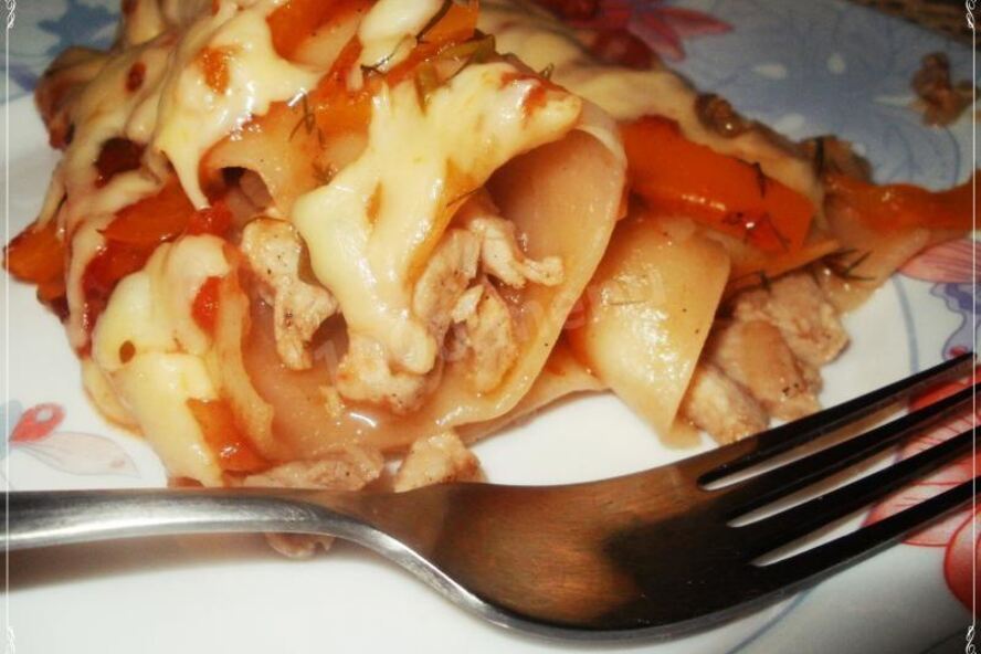 Рецепт каннеллонь с рубленой свининой в соусе