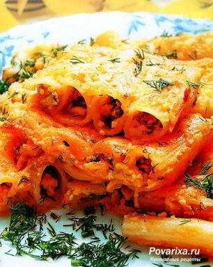 Каннеллони с творогом и брынзой