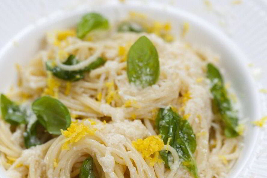 Рецепт лимонных спагетти