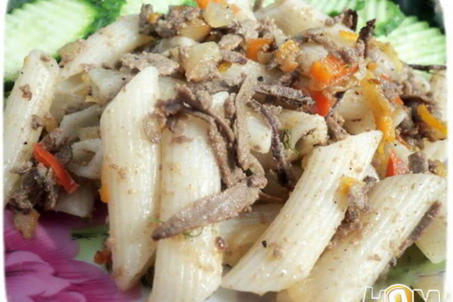 Рецепт макарон по-флотски с печенью