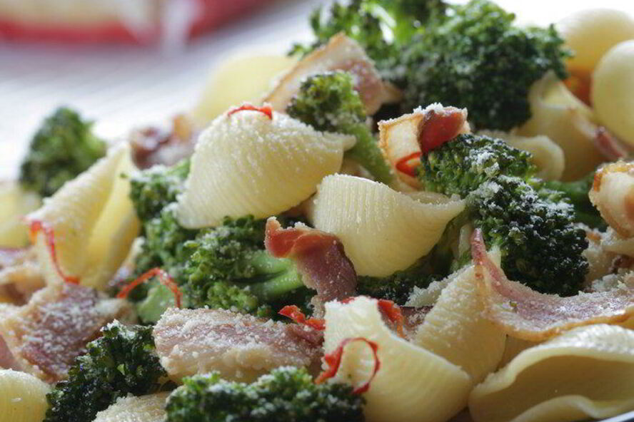 Рецепт макарон-ракушек с брокколи