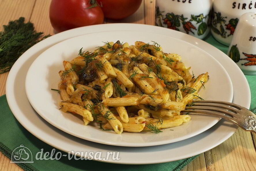 Рецепт макарон с грибами