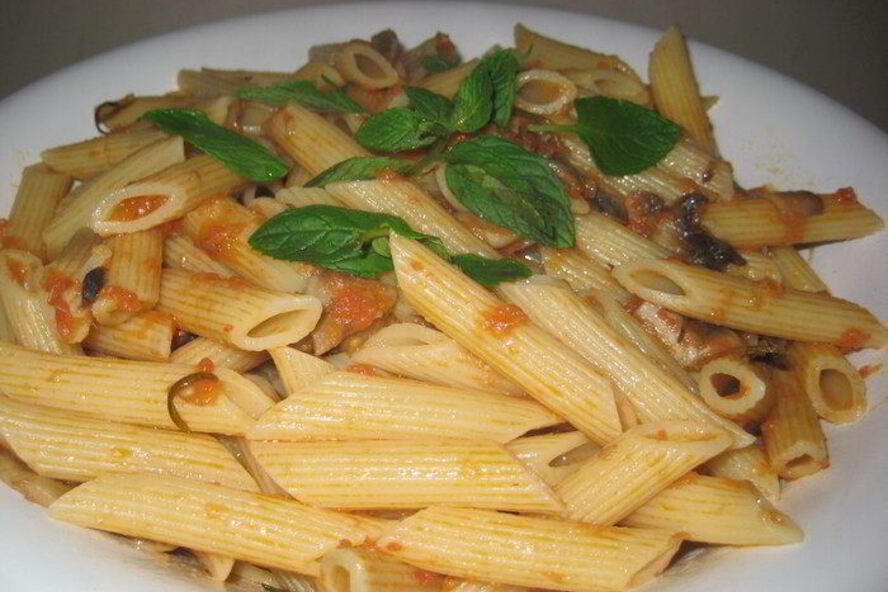 Рецепт макарон с шампиньонами