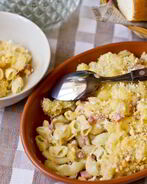 Макароны с сыром и ветчиной