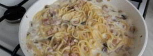 макароны с ветчиной и грибами. Шаг 8